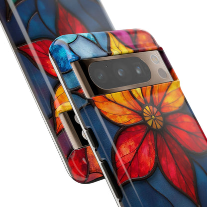Radiant Blossom: Red and Orange Floral Elegance