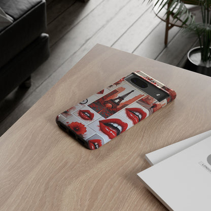 Red Lips & Eiffel Tower Phone Case