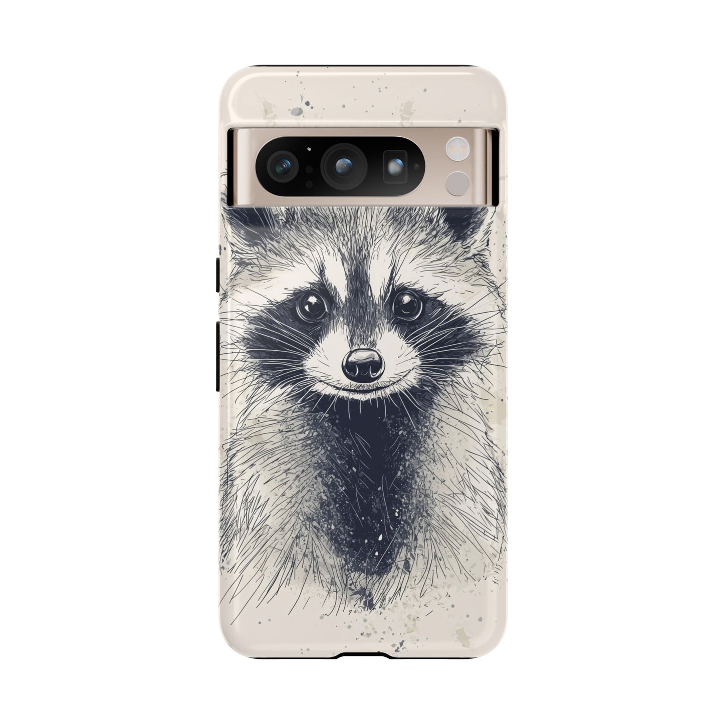 Midnight Mischief: Raccoon Portrait Phone Case for iPhone, Samsung & Pixel