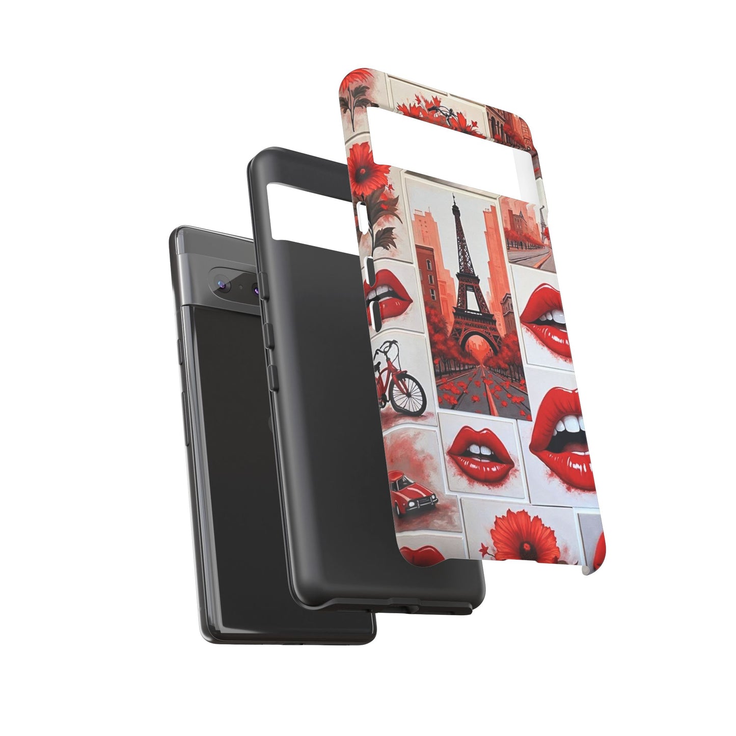 Red Lips & Eiffel Tower Phone Case