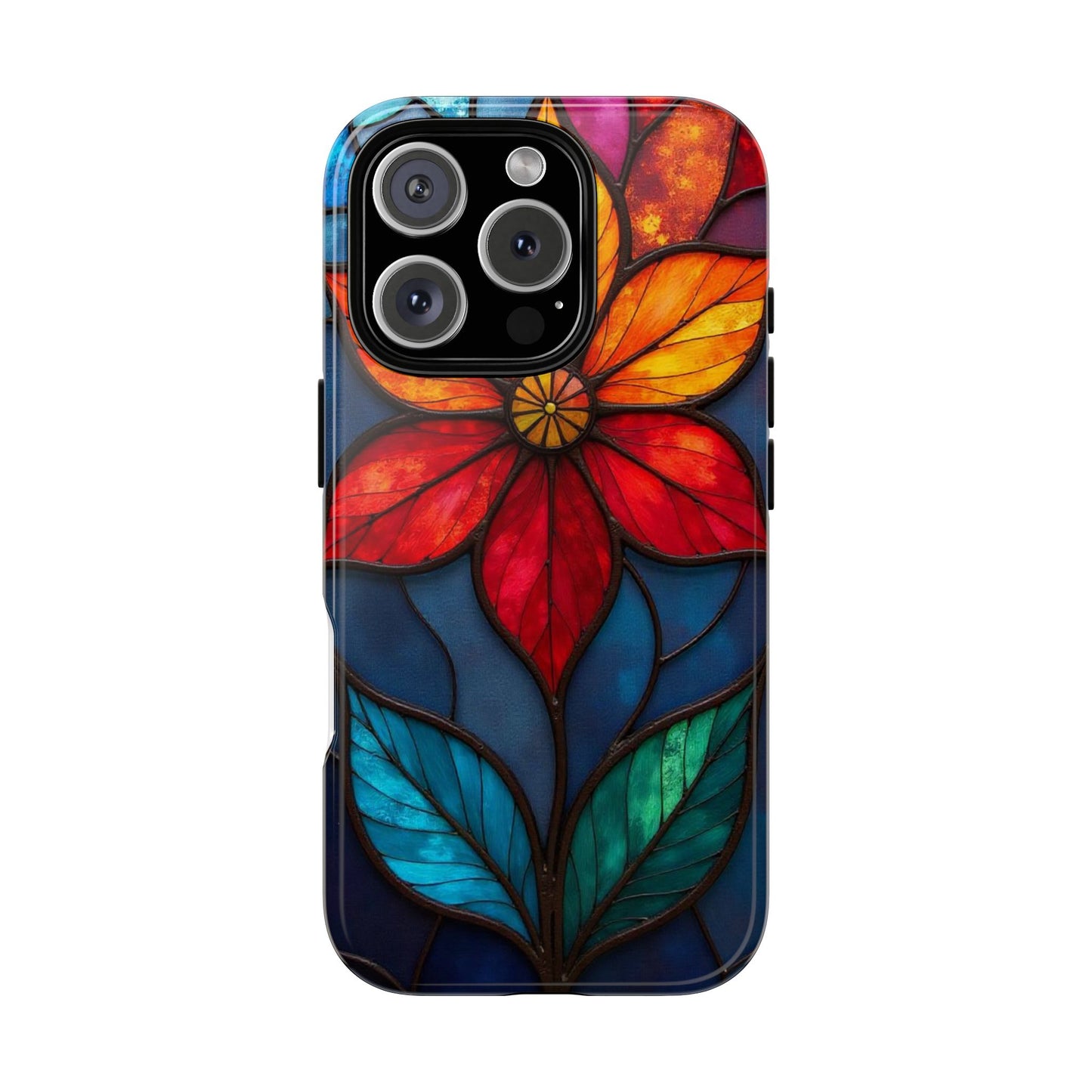 Radiant Blossom: Red and Orange Floral Elegance