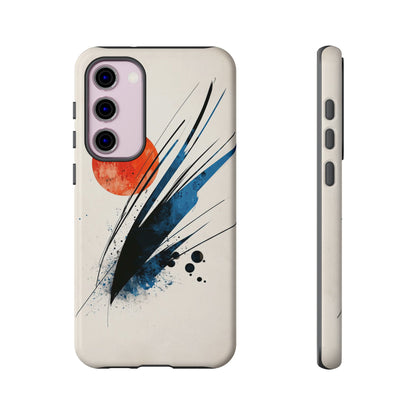 Zen Burst – Minimal Abstract Ink Stroke Phone Case for iPhone, Samsung & Pixel