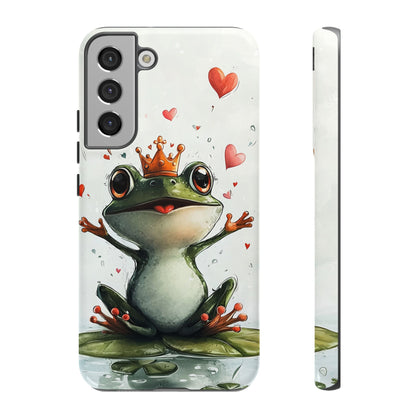 Happy Frog King Phone Case – Cute Anime Aesthetic for iPhone, Google Pixel & Samsung