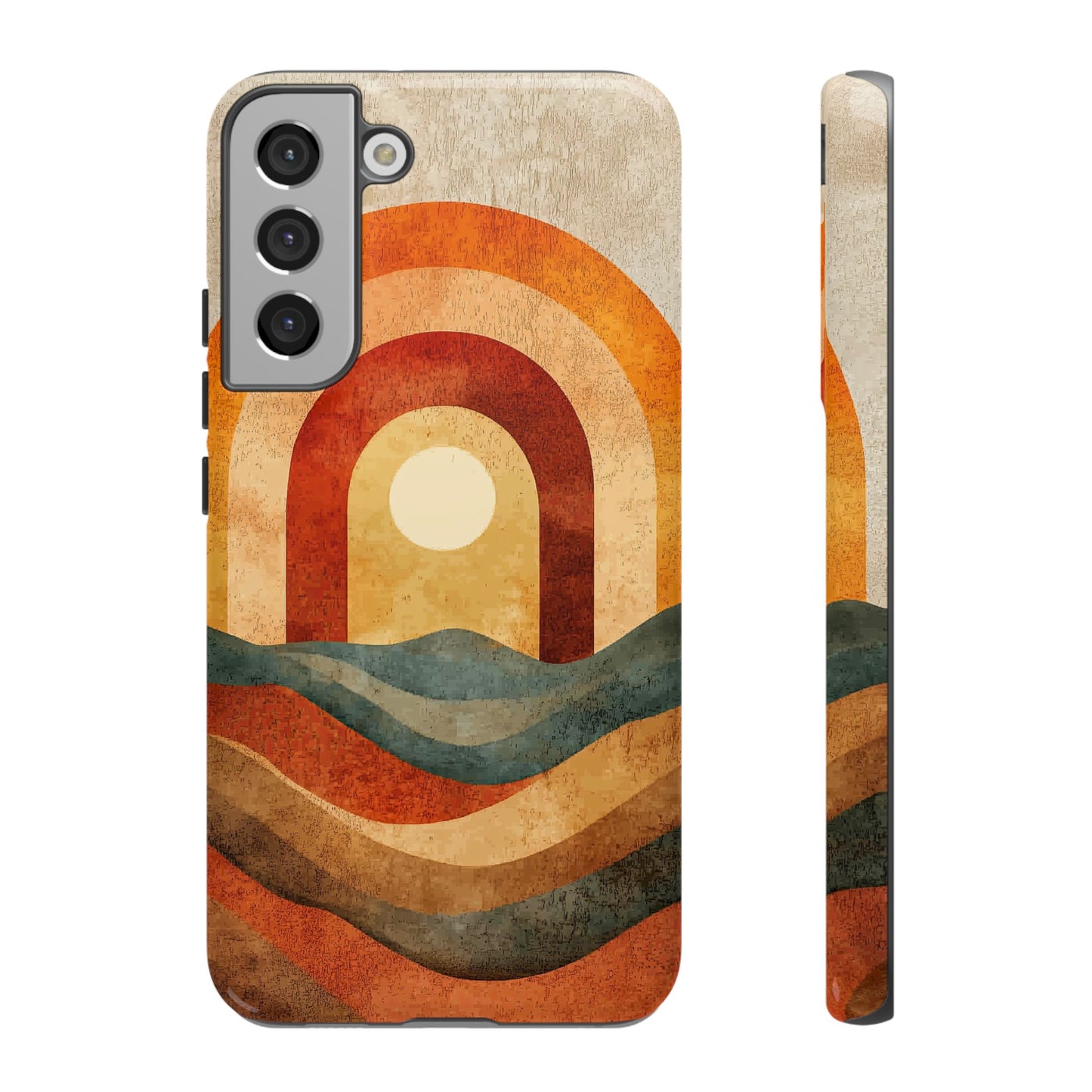 Vintage Sunset Boho Rainbow Phone Case for iPhone, Pixel & Samsung