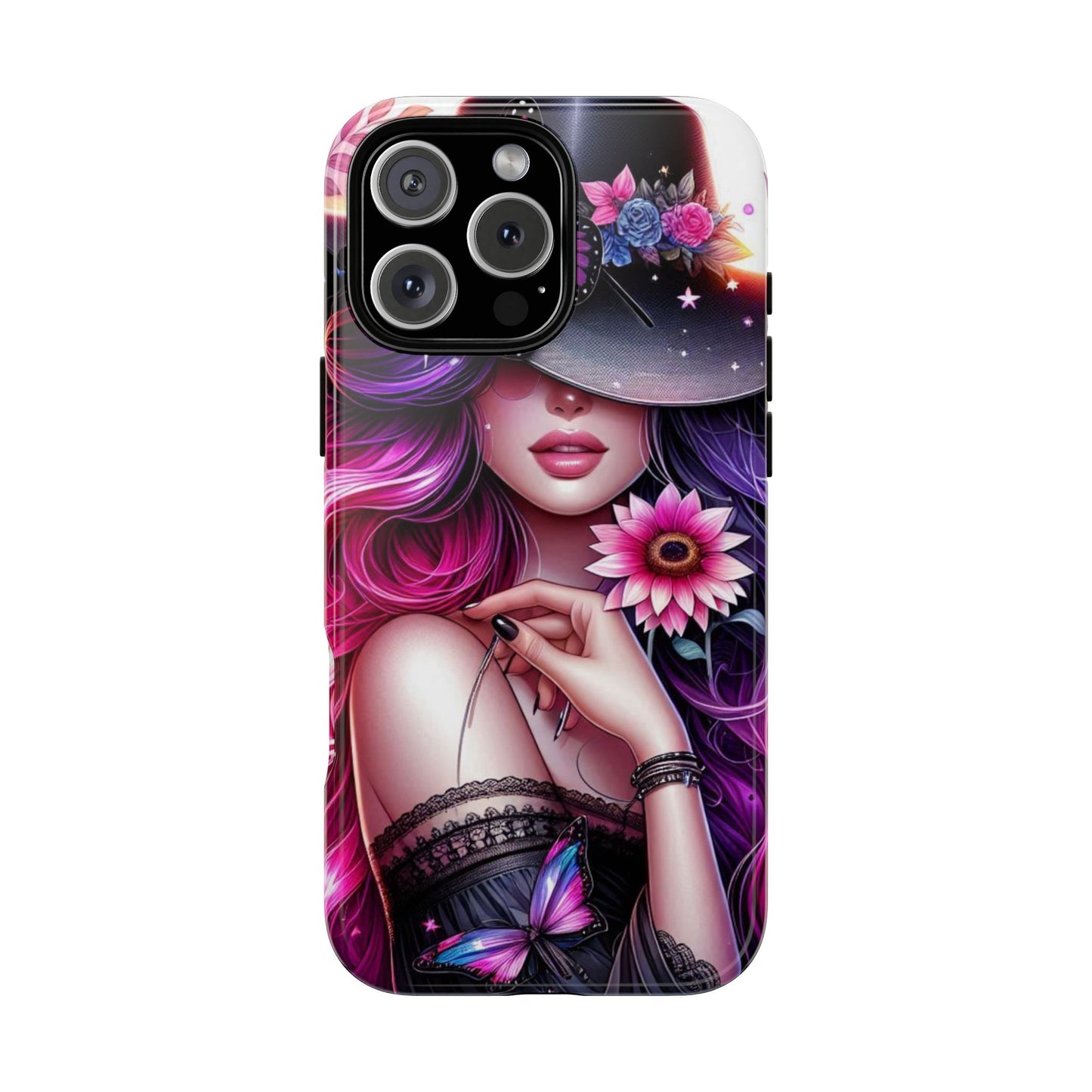 Celestial Charm – Cosmic Cowgirl & Butterfly Magic Mobile Cover