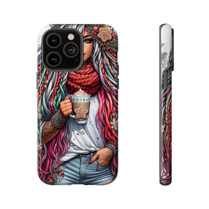 Boho Winter Queen – Cozy Dreads & Holiday Vibes Mobile Cover
