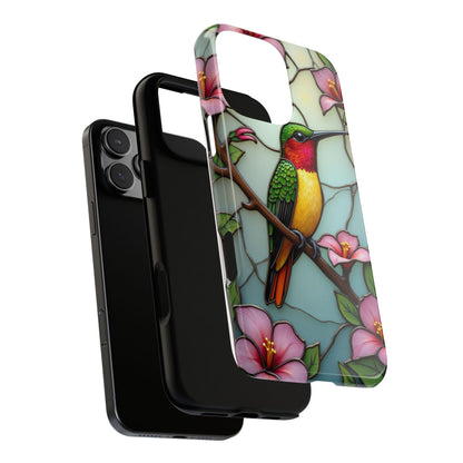 Elegant Hummingbird with Floral Mosaic | Artistic Nature Design