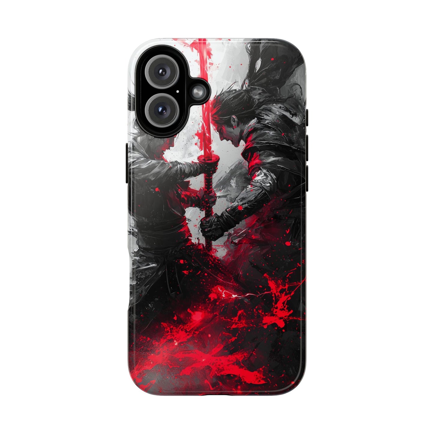 Duel of Fates | Red Energy Samurai Clash Phone Case for iPhone, Samsung & Pixel