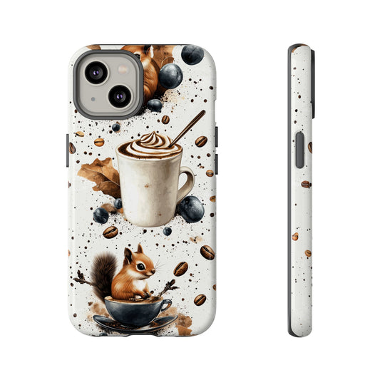 Squirrel & Latte Whimsy – Cottagecore Phone Case for iPhone, google Pixel & Samsung