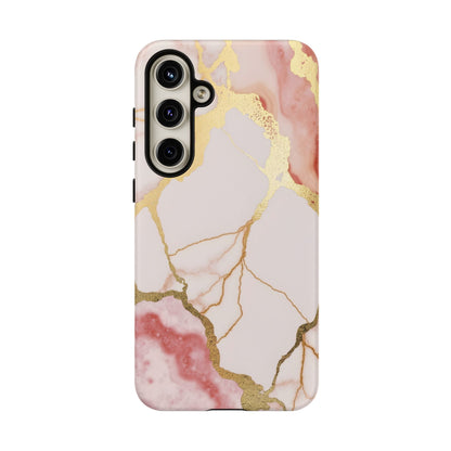 Beautiful Pink Minimal Marble Case Design