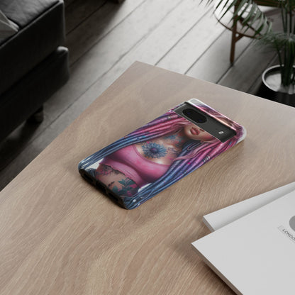 Boho Dream – Vibrant Dreadlocks & Floral Ink Mobile Cover