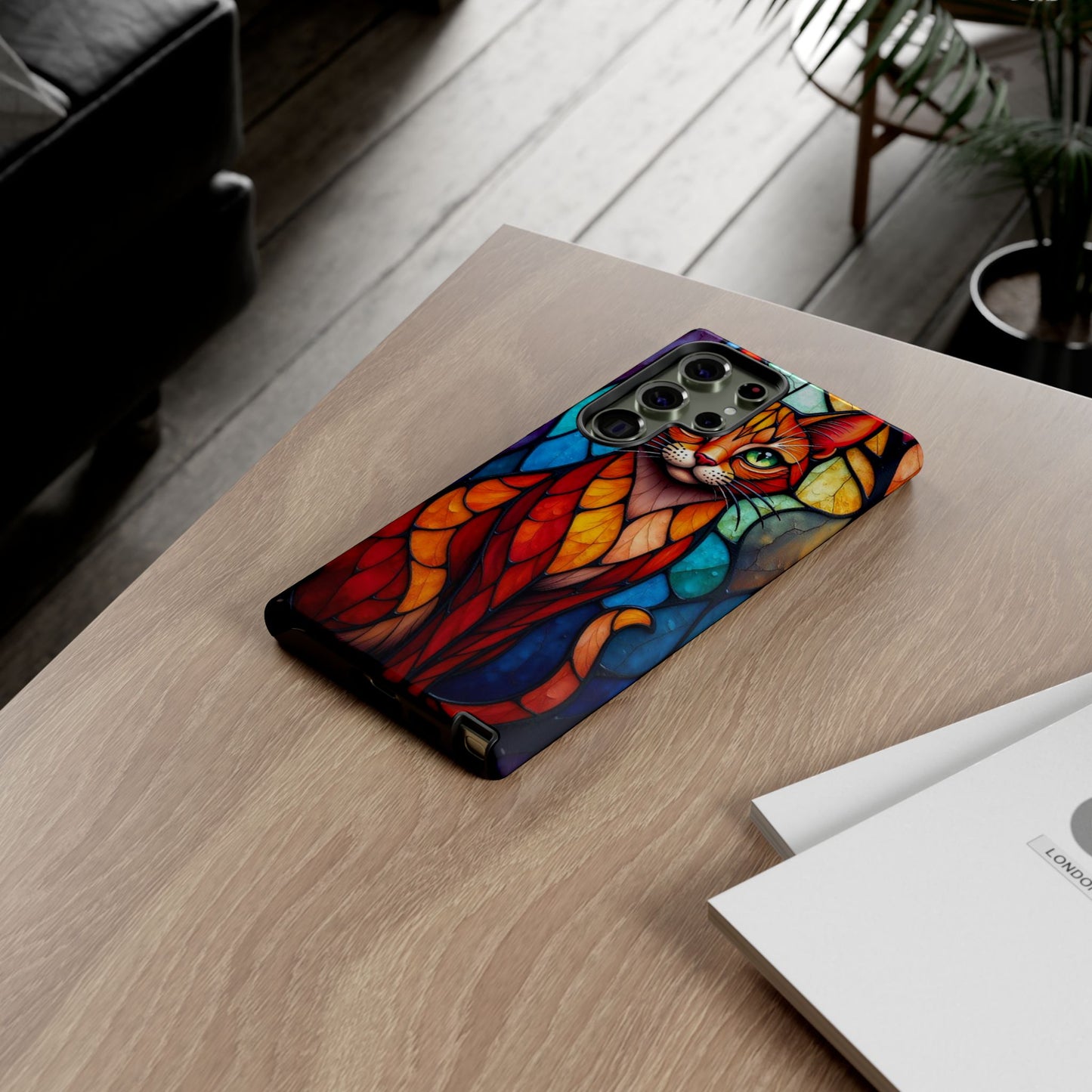 Geometric Cat: Colorful Abstract Portrait