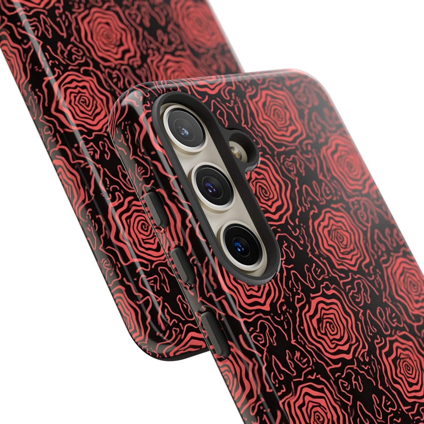 Red roses abstract geometric seamless pattern design