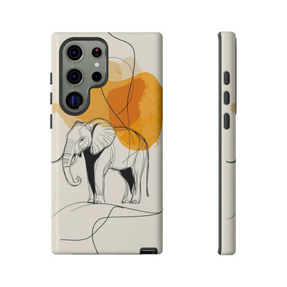 Grace in Strength: Abstract Elephant Sketch Phone Case for iPhone, Samsung & Pixel