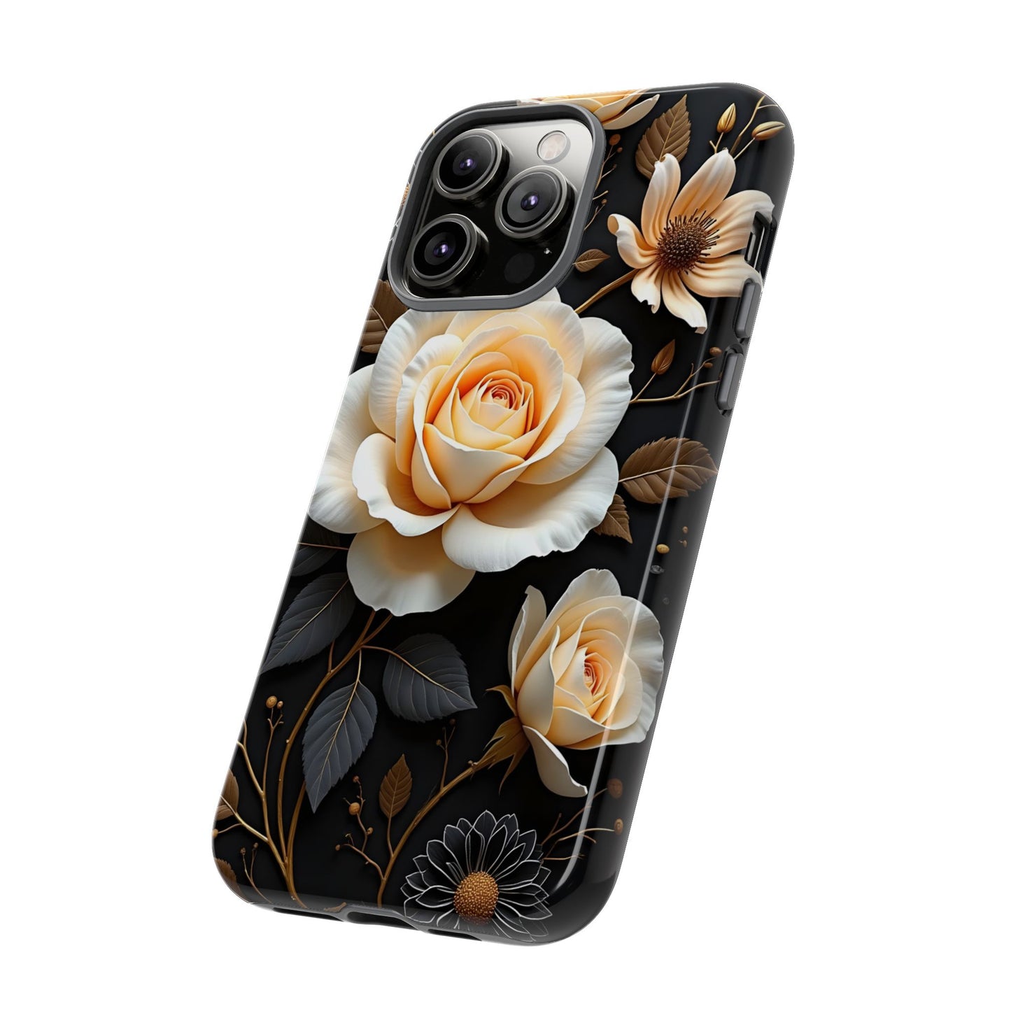 Elegant 3D Floral Design, Botanical Phone Case design for Iphone.