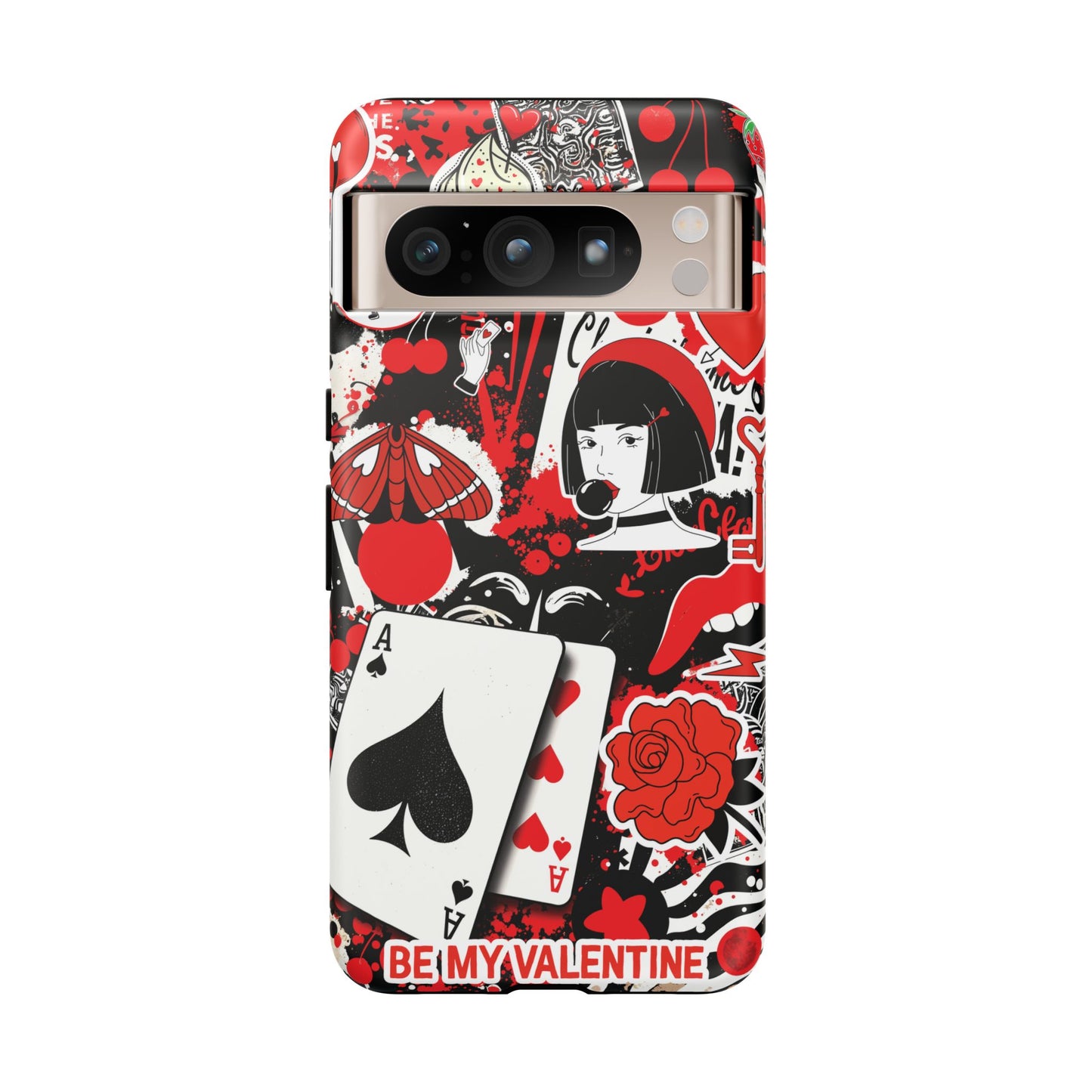 Bold Red & Black Ace Card Phone Case