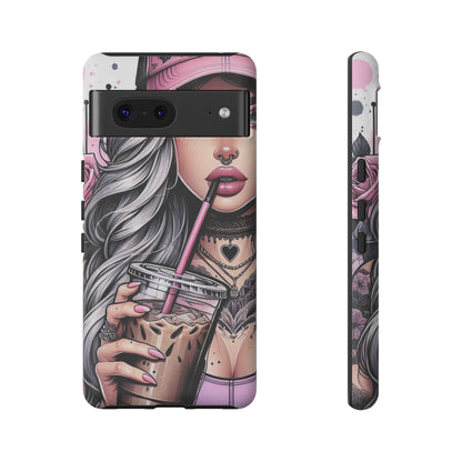 Pink Aesthetic Rebel – Iced Coffee & Inked Beauty Mobile Cover