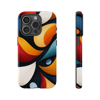 Petal Drift – Modern Abstract Leaf Pattern Phone Case for iPhone, Samsung & Pixel