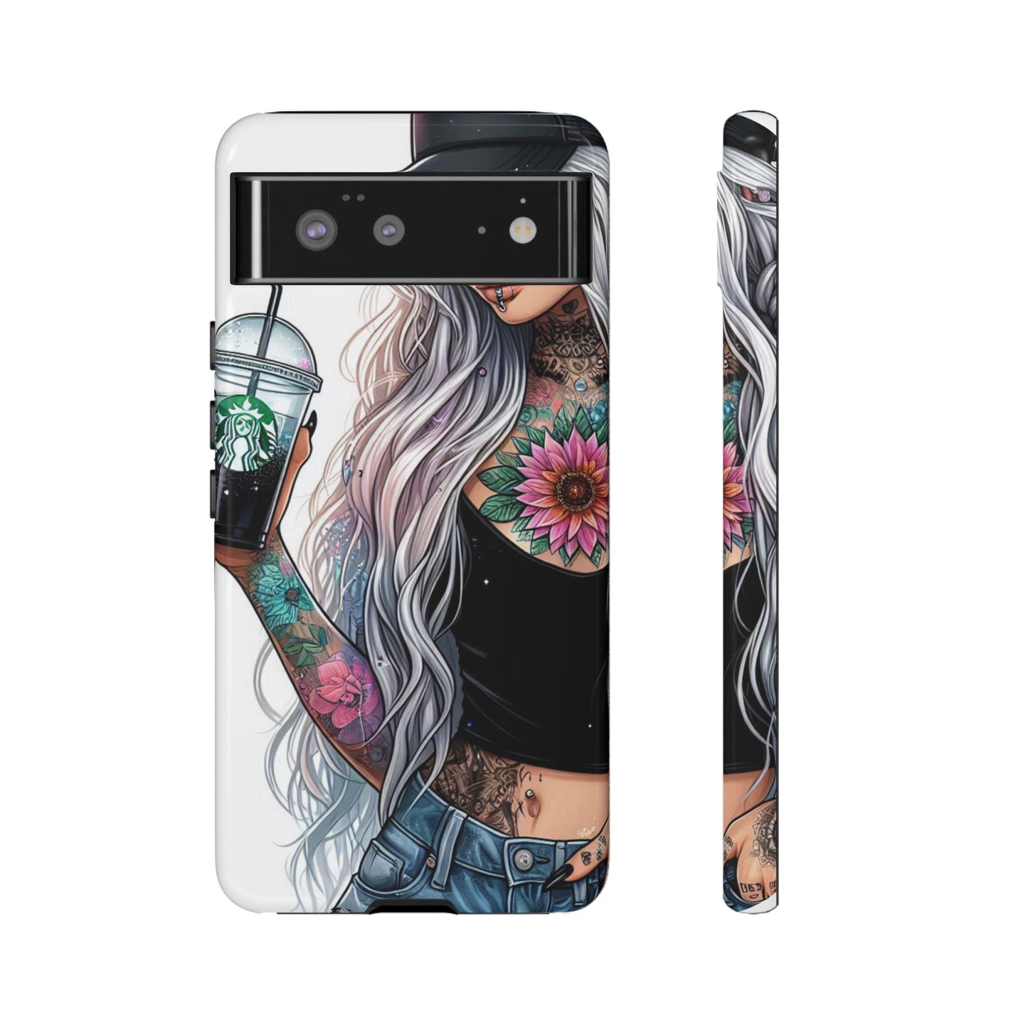 Tattooed Coffee Queen – Edgy Urban Aesthetic Mobile Cover