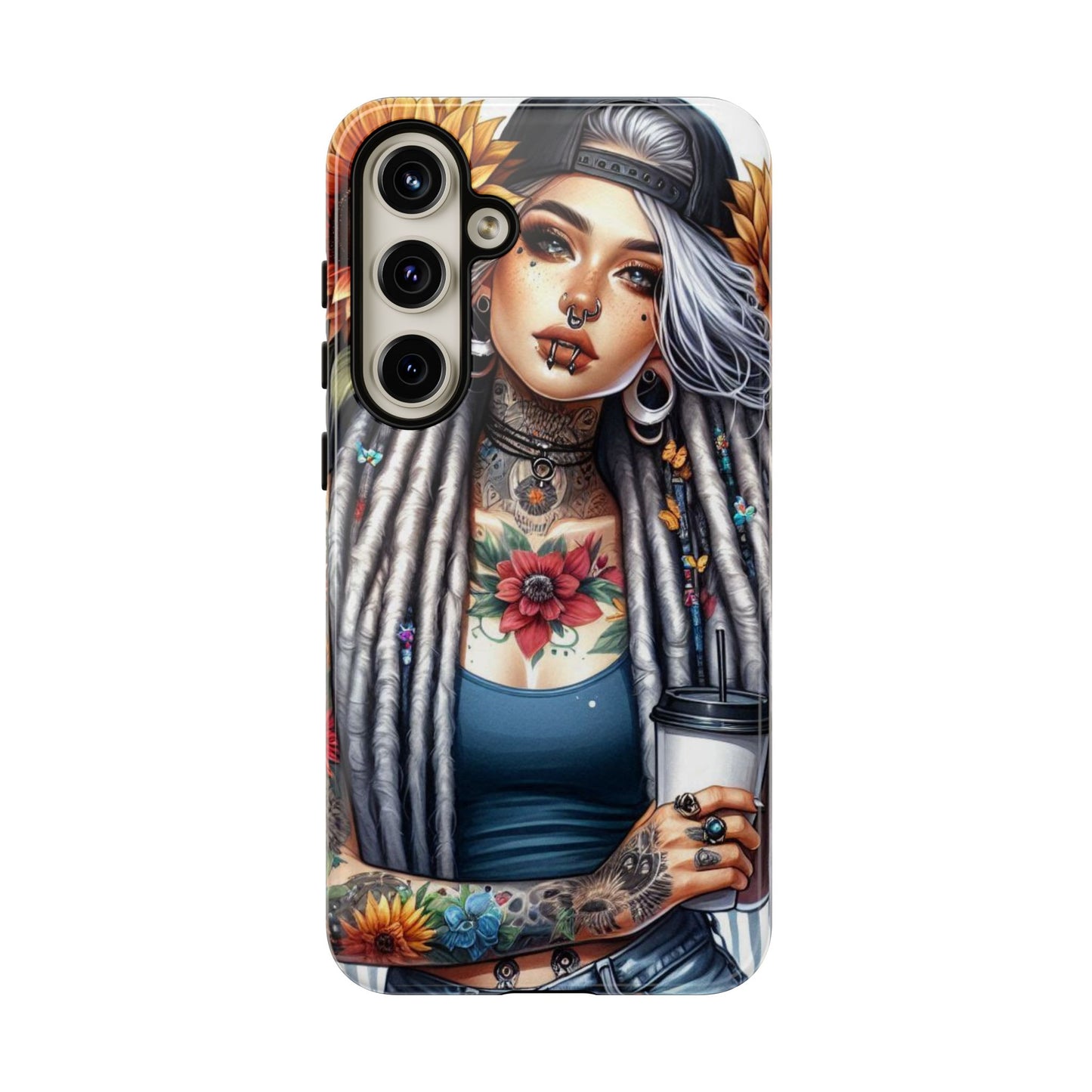 Sunflower Queen – Boho Rebel Tattoo Mobile Cover