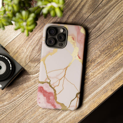 Beautiful Pink Minimal Marble Case Design