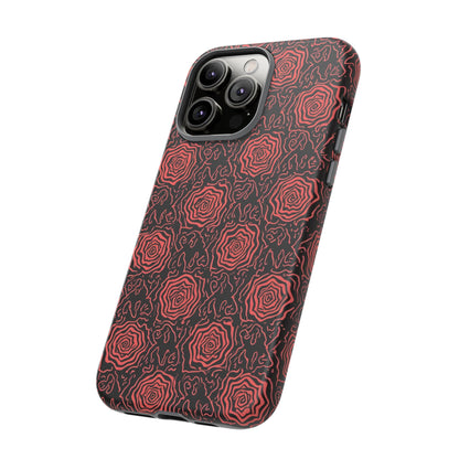 Red roses abstract geometric seamless pattern design
