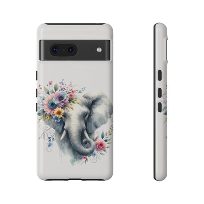 Floral Elephant Mobile Cover – Elegant Watercolor Art