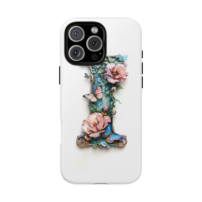Floral Letter I Phone Case – Personalized Aesthetic Cover for iPhone, Samsung & Google Pixel