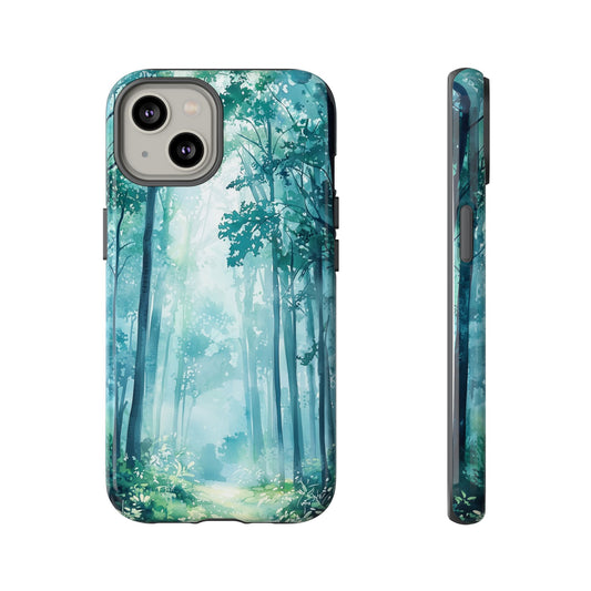 Enchanted Forest Dreamscape Watercolor Phone Case for iPhone, google Pixel & Samsung
