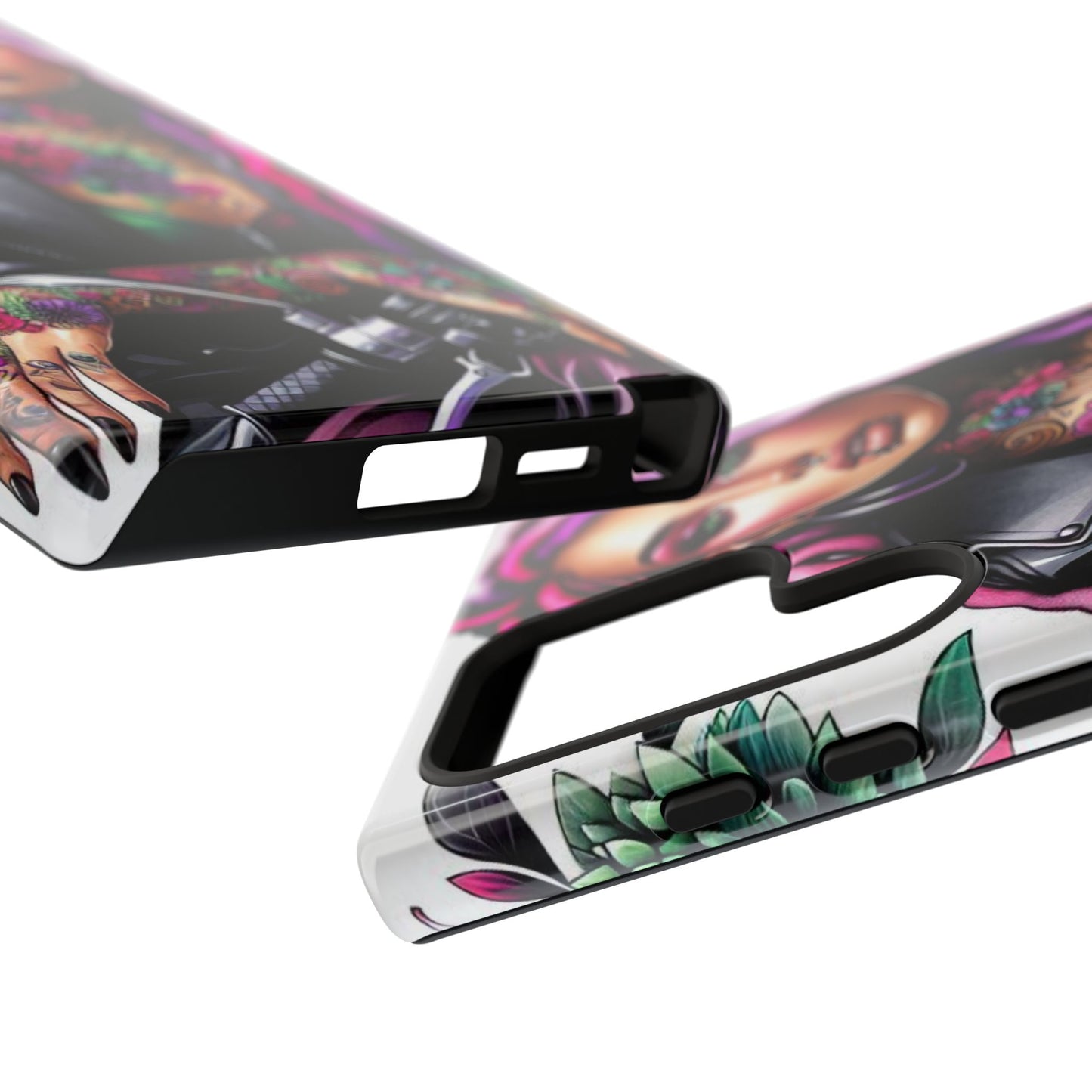 Neon Rebel – Vibrant Biker Queen Mobile Cover