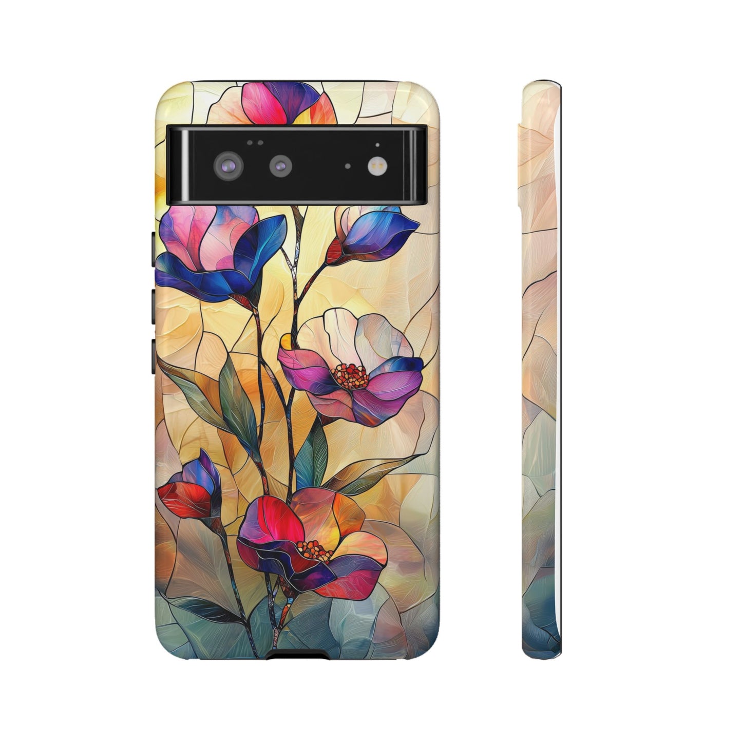 Pastel Garden – Dreamlike Stained Glass Phone Case for iPhone, Samsung & Pixel