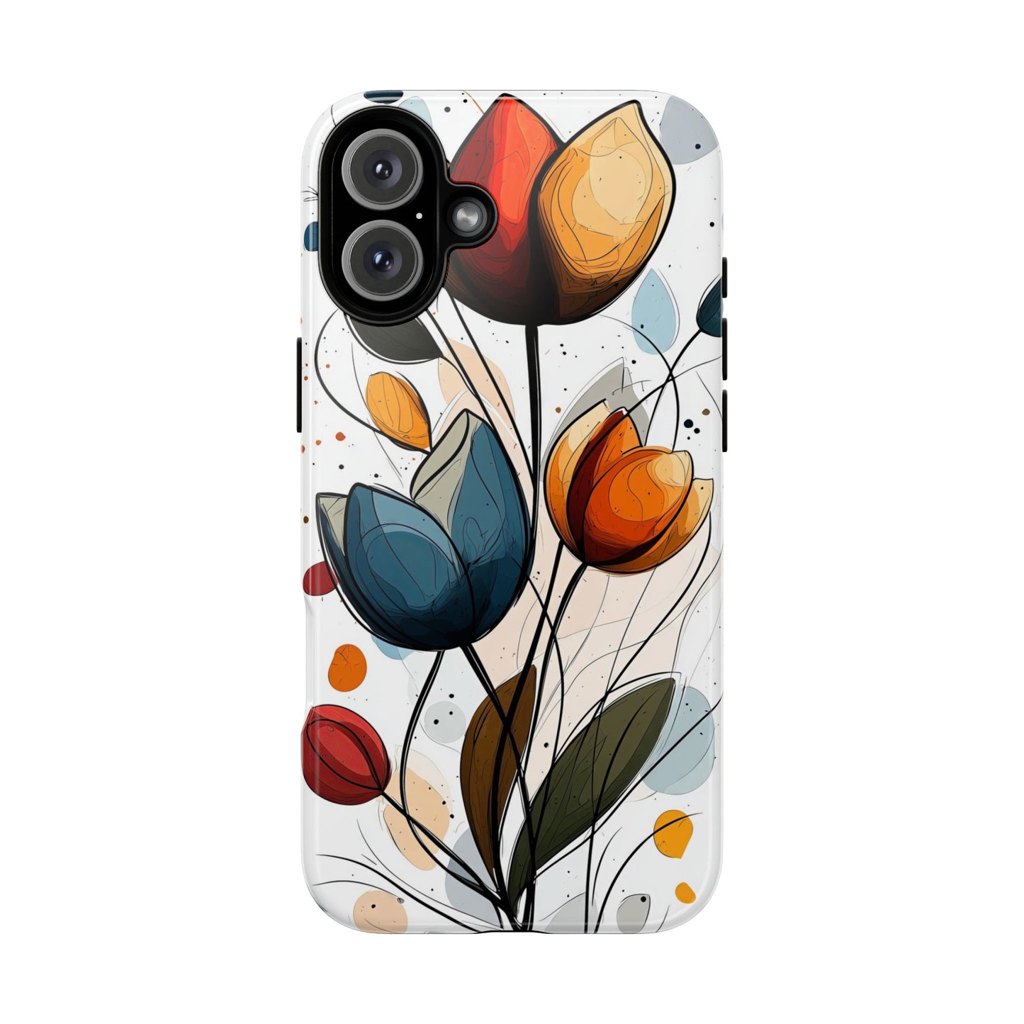 Tulip Whimsy – Artistic Floral Phone Case for iPhone, Pixel & Samsung