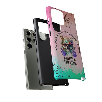 You Are Not Alive to Please Anyone Floral Skull Phone Case Perfect for iPhone, Samsung & Google Pixel, Funny Gift