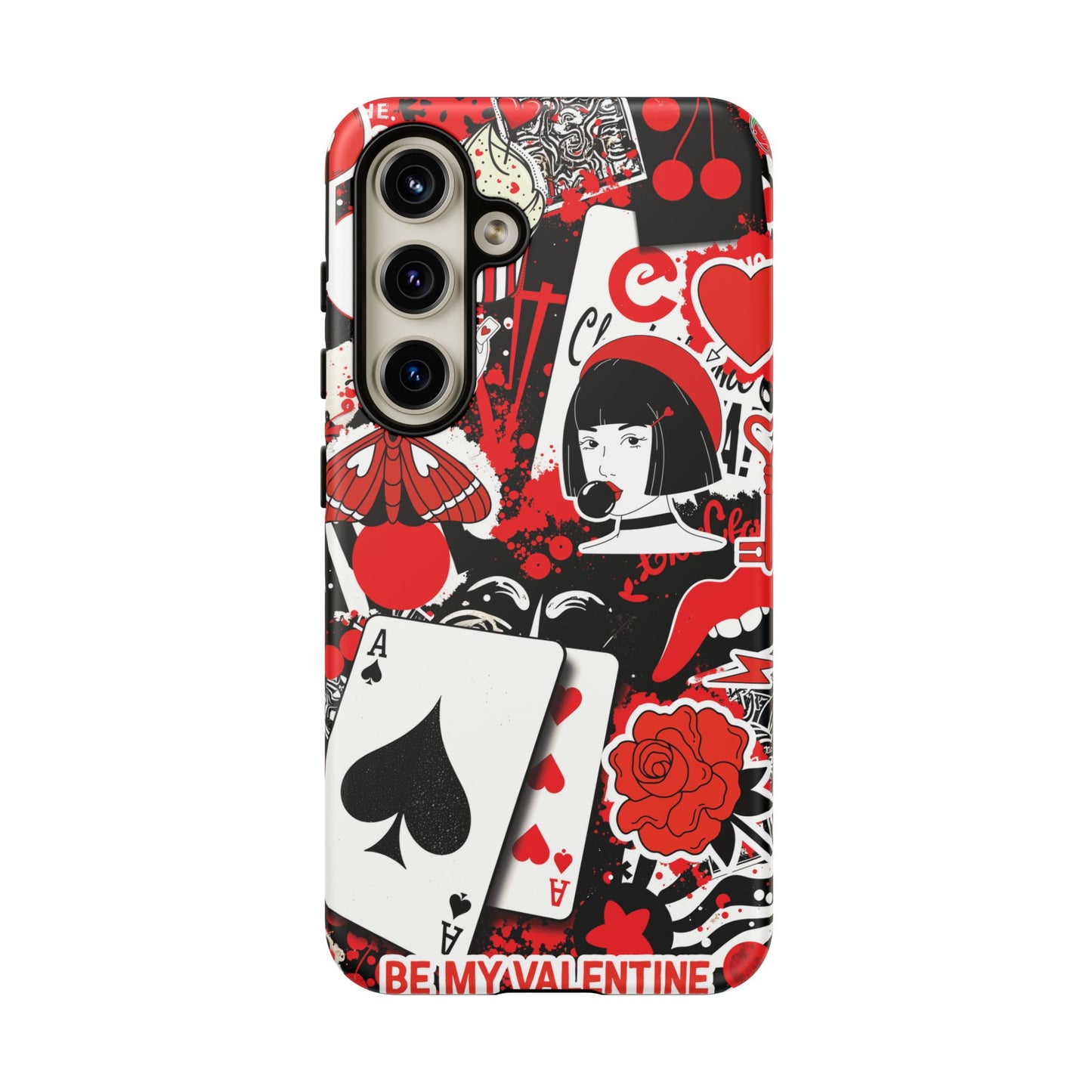 Bold Red & Black Ace Card Phone Case