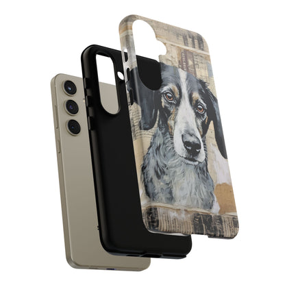 Rustic Dog Portrait – Vintage Collage Style