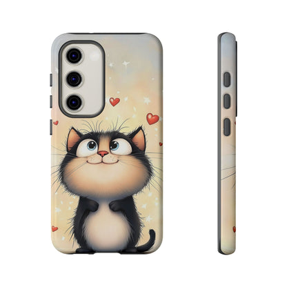 Cute Kitty Love Phone Case – Adorable Anime Cat Design for iPhone, Google Pixel & Samsung
