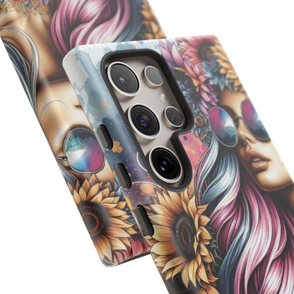 Bohemian Sunflower Queen – Retro Floral Fantasy Mobile Cover