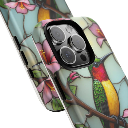 Elegant Hummingbird with Floral Mosaic | Artistic Nature Design