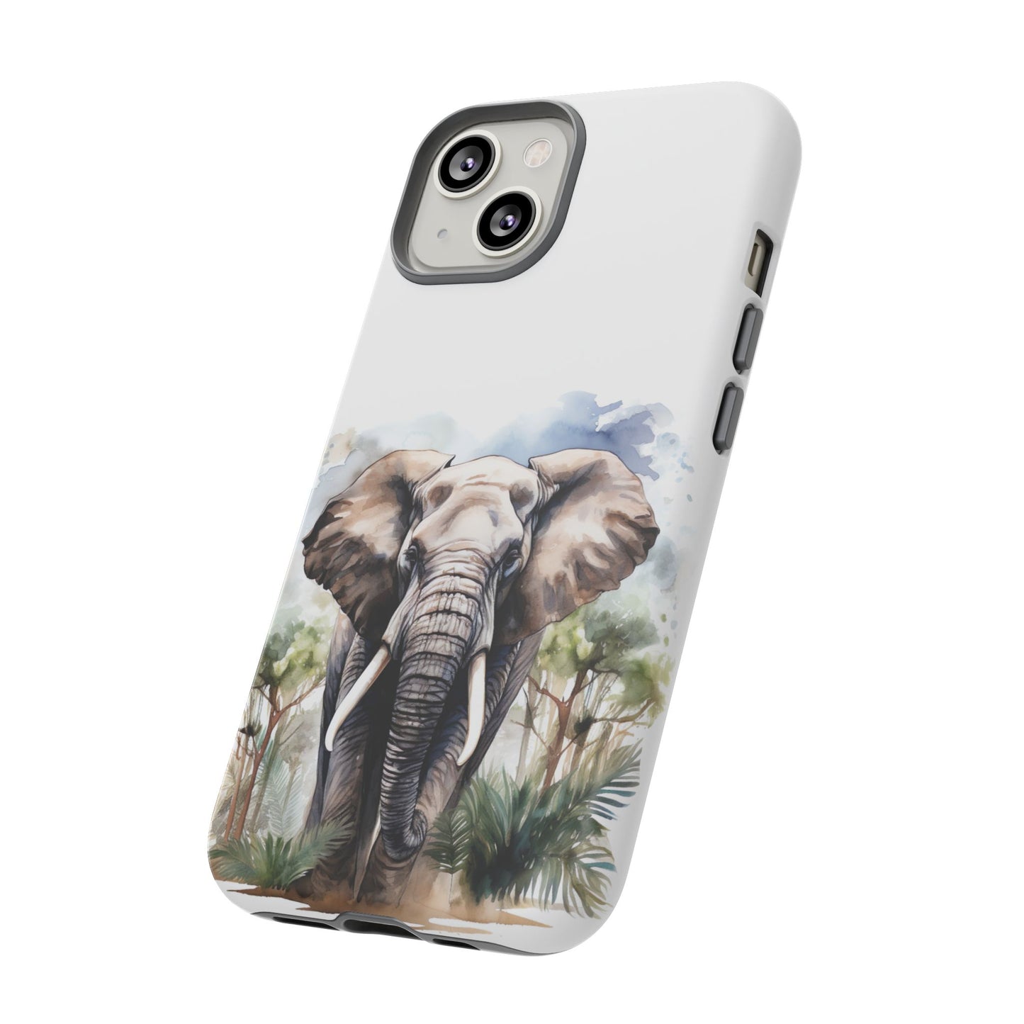Majestic Watercolor Elephant Mobile Cover – Artistic Wildlife Design