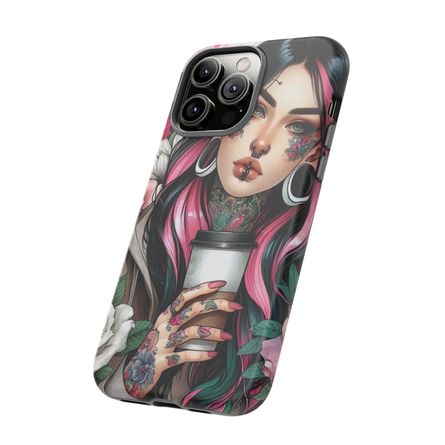 Tattooed Coffee Lover Art Mobile Case