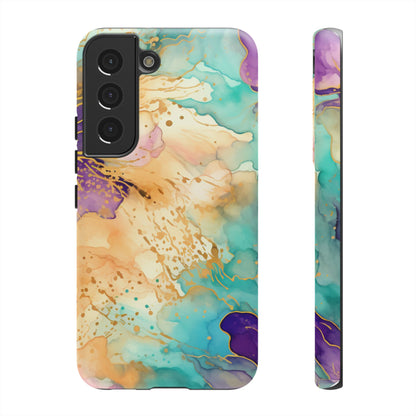 Golden Aura Abstract Watercolor Mobile Case