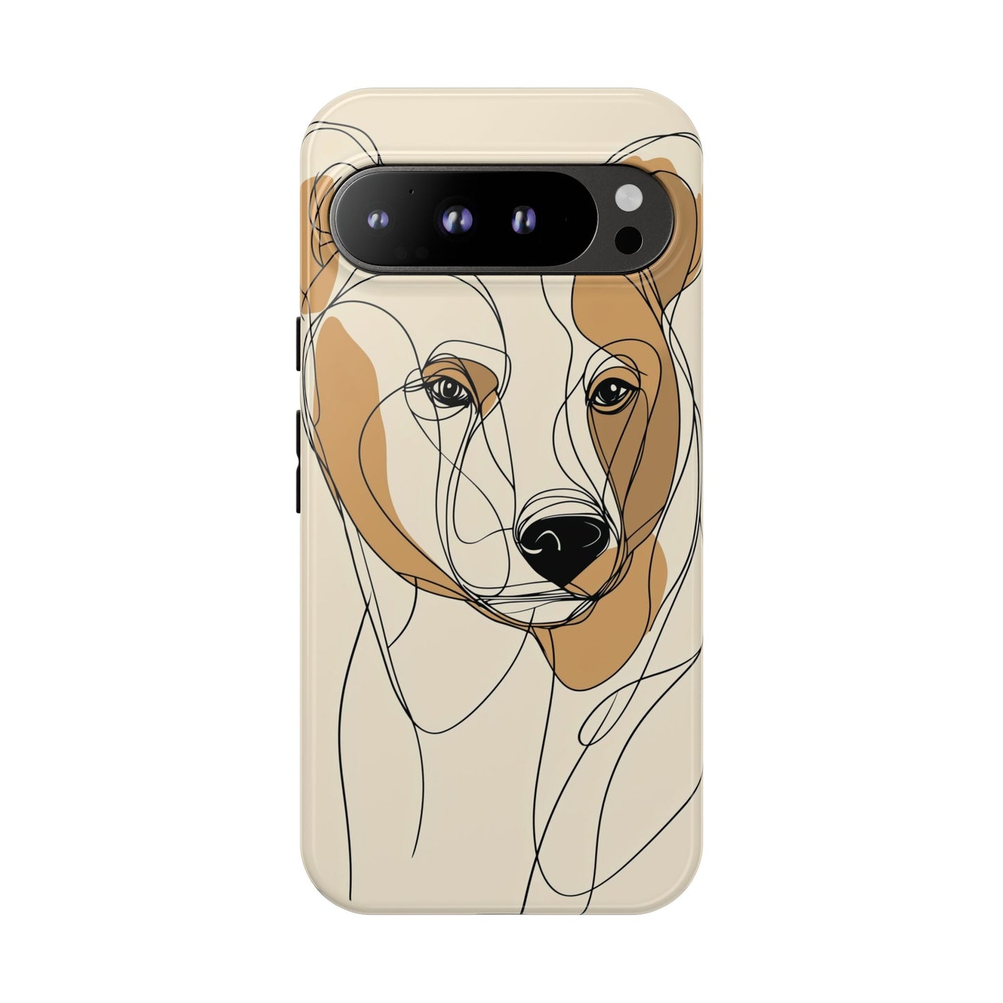 Soul of the Wild: Minimal Bear Portrait Phone Case for iPhone, Samsung & Pixel