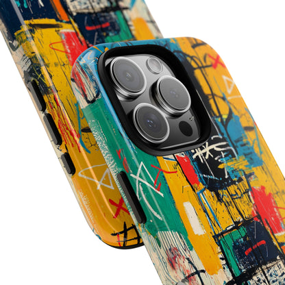 Basquiat Phone Case – Urban Street Art Design - iPhone, Samsung & Google Pixel Cover - Artistic Painting Case,  Art Lover Gift