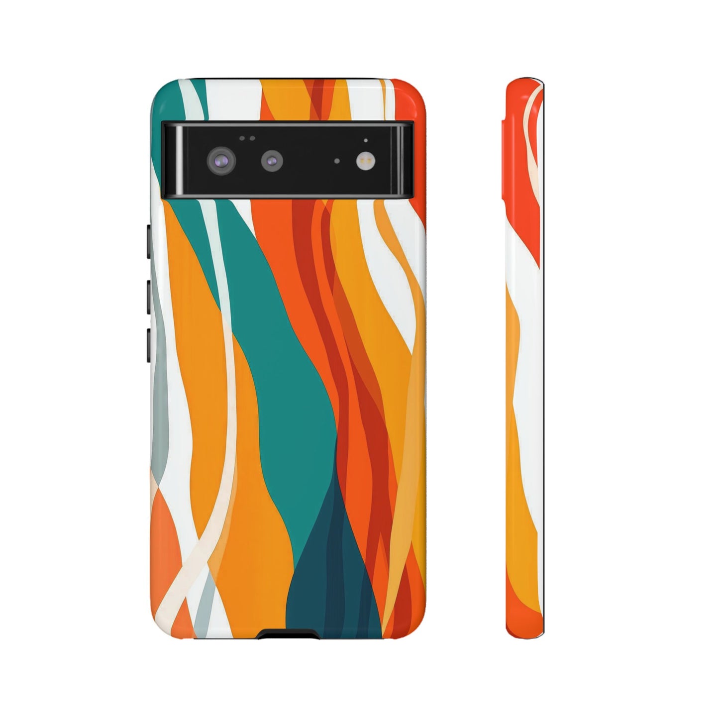 Sunset Waves – Retro Abstract Phone Case for iPhone, Samsung & Pixel