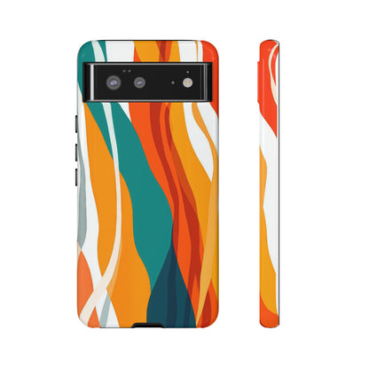 Sunset Waves – Retro Abstract Phone Case for iPhone, Samsung & Pixel