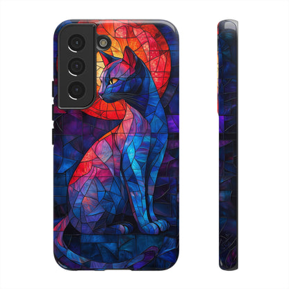 Mystic Paws – Stained Glass Cat Phone Case for iPhone, Samsung & Pixel