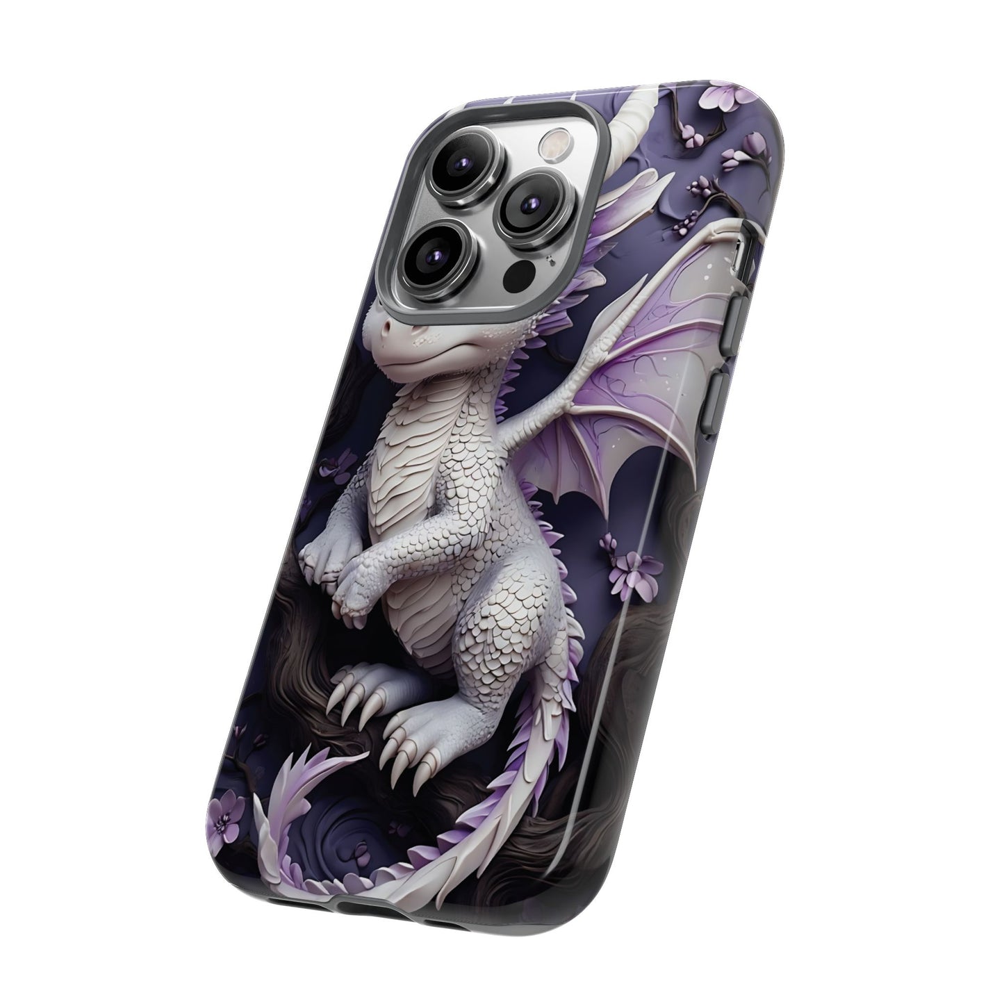 Charming Young Dragon on a Branch Phone Case Design