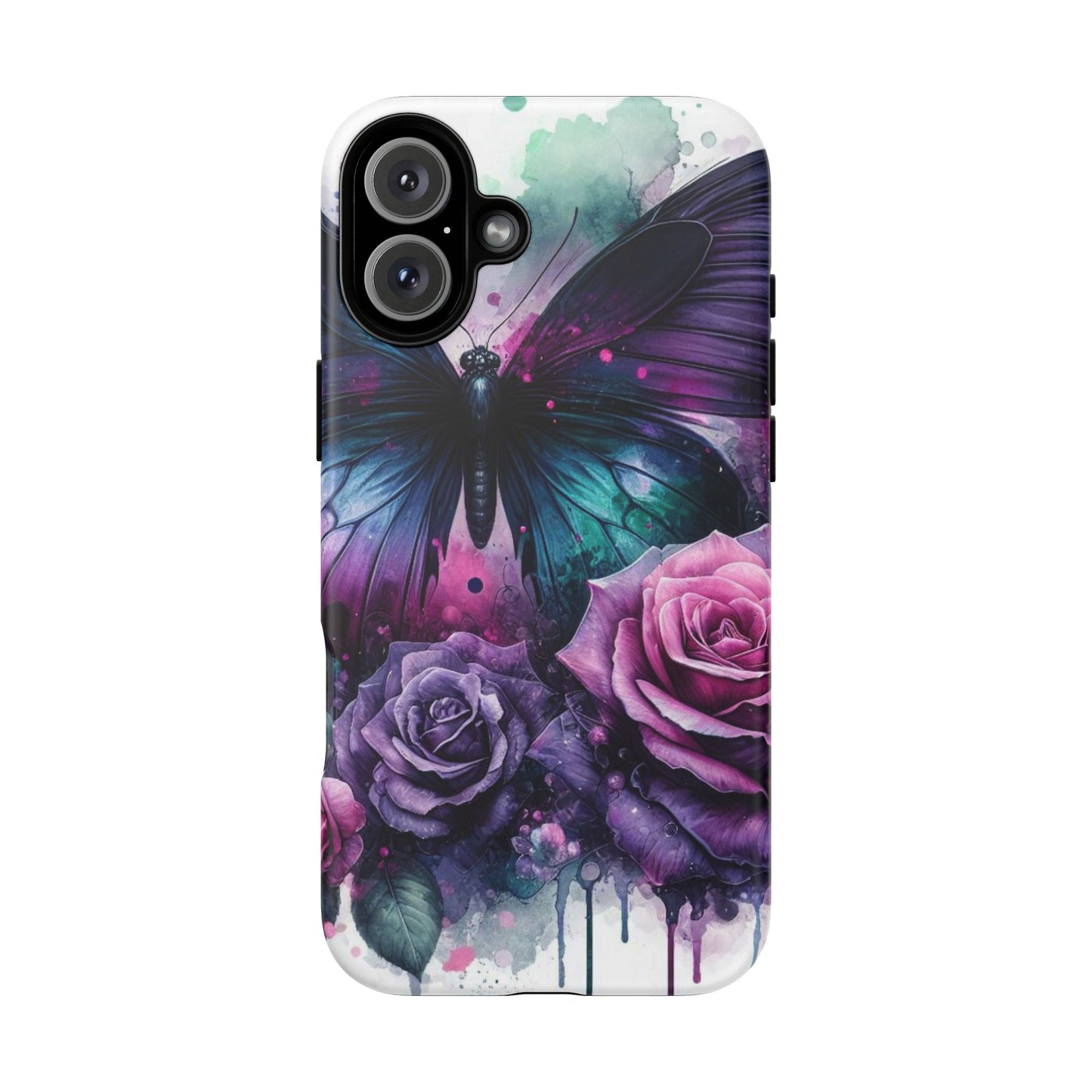 Mystic Bloom – Vibrant Butterfly & Rose Art Mobile Cover