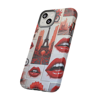 Red Lips & Eiffel Tower Phone Case