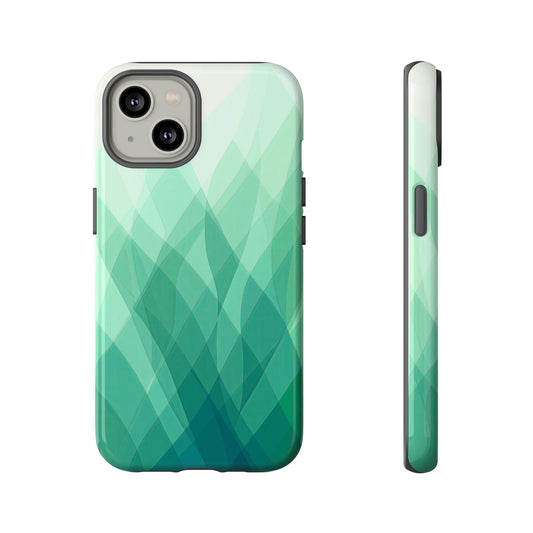 Verdant Flow – Abstract Green Wave Phone Case for iPhone, Samsung & Pixel